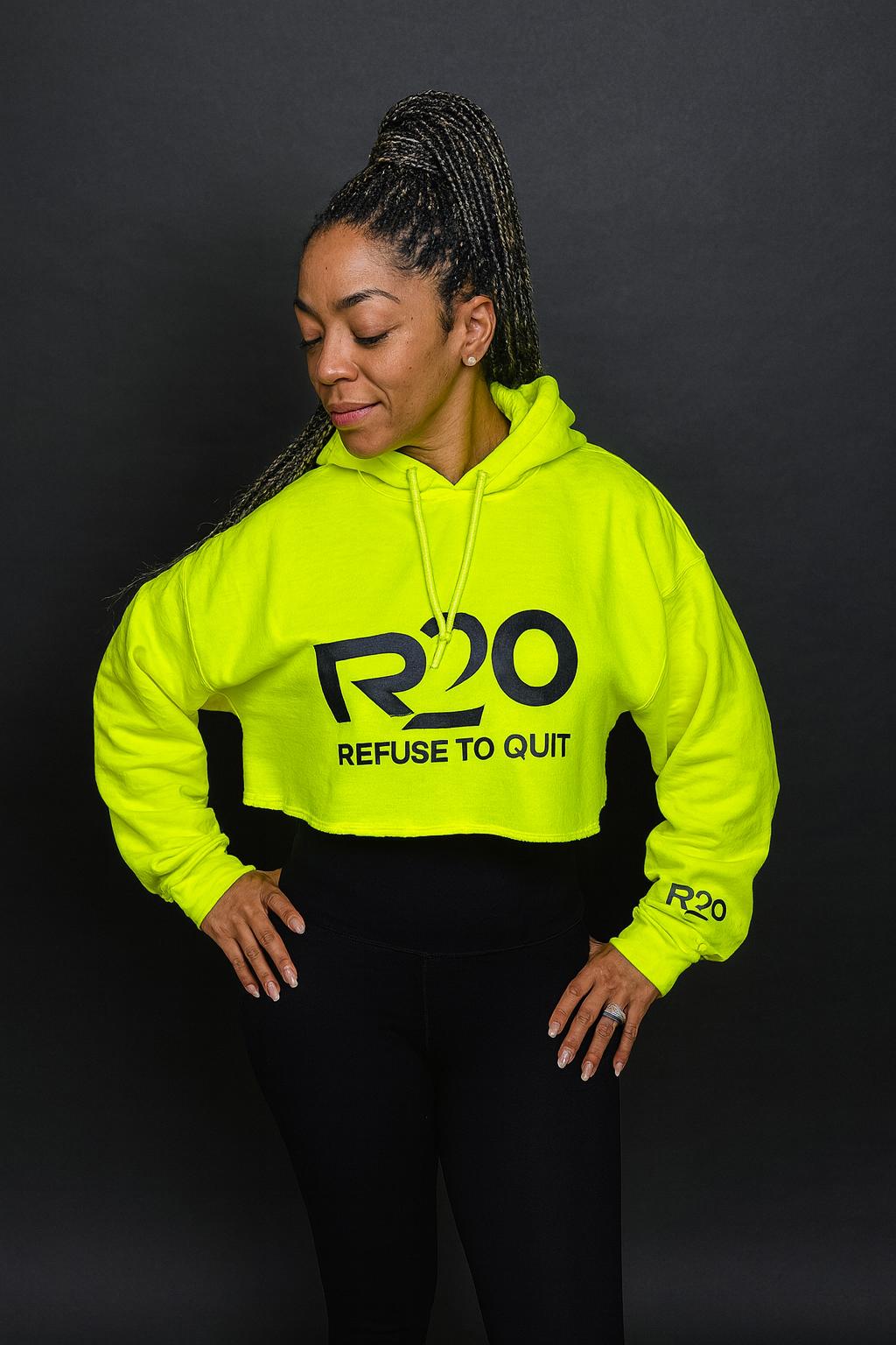 Women Cut-Off Workout Hoodie