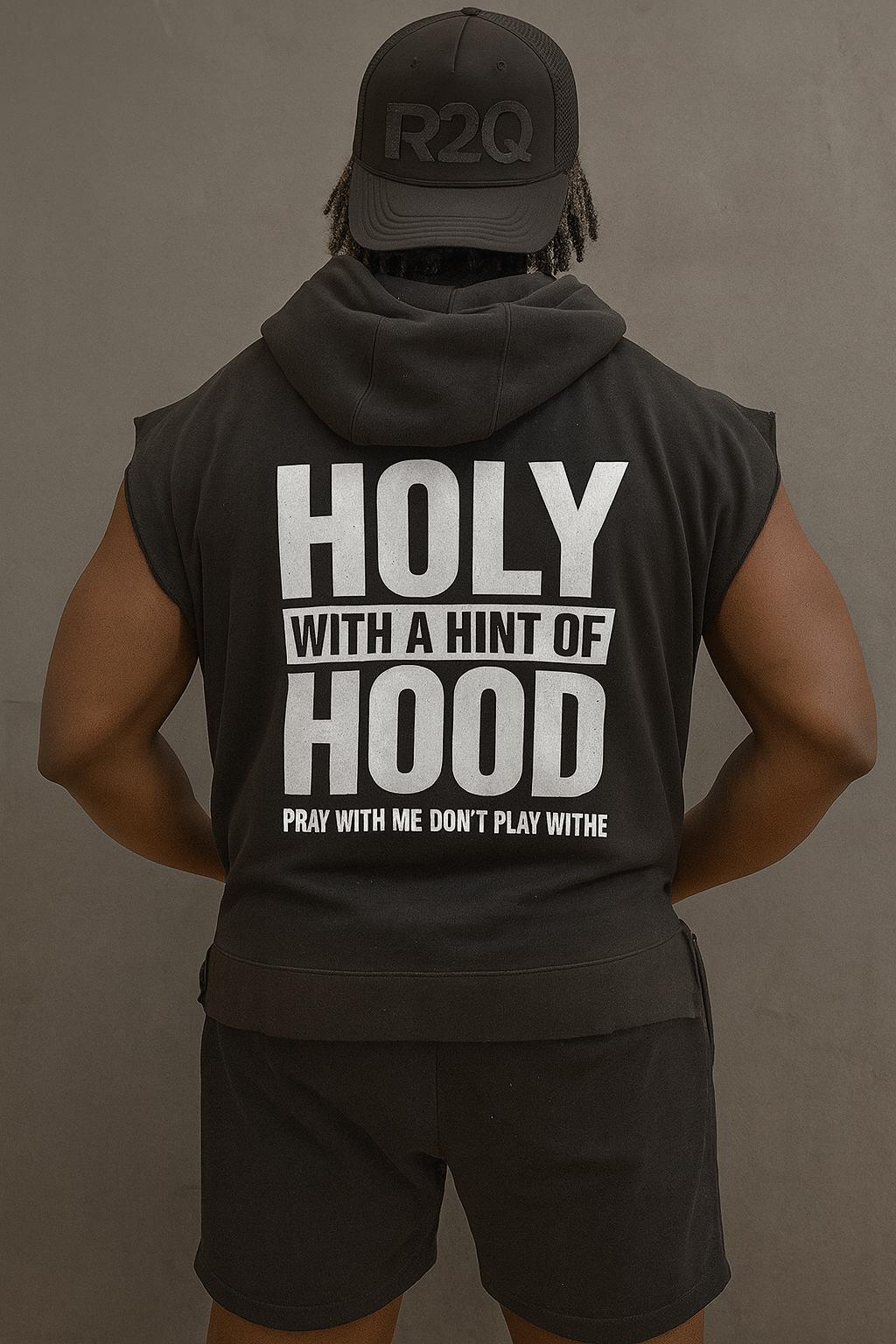 Holy Hood Light Distressed Workout Hoodie