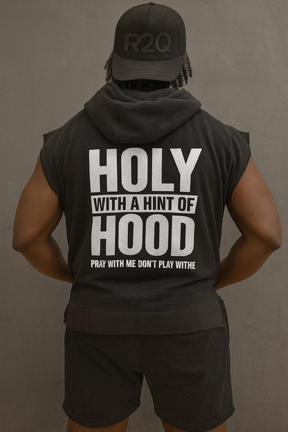 Holy Hood Light Distressed Workout Hoodie